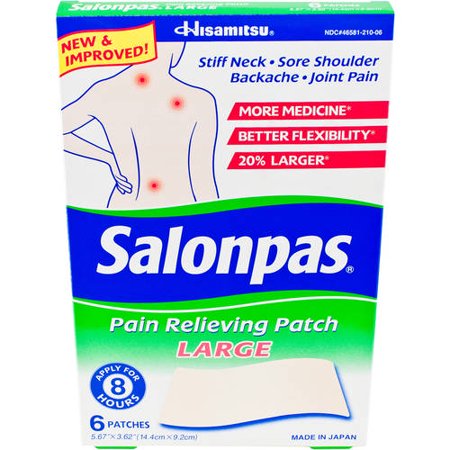Salonpas Pain Relieving Patch Large 6 ct