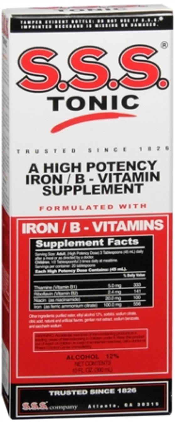 SSS Tonic Iron /B- Vitaminas Líquido 10 oz