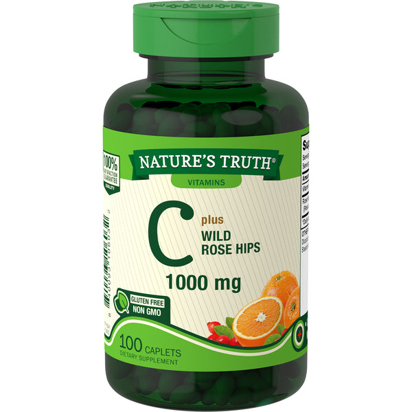 Nature's Truth Vitamin C with Rose Hips 100 Caplets