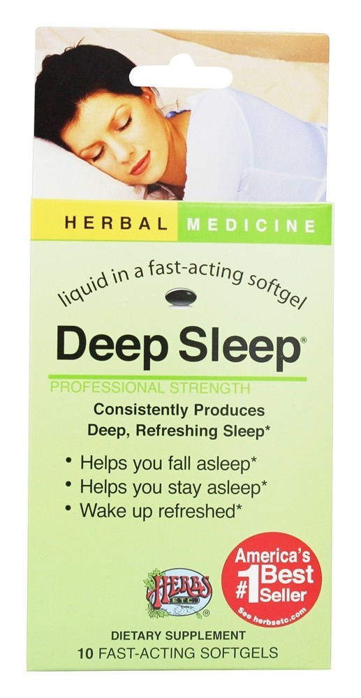 Herbs Etc - Deep Sleep Professional Strength Alcohol Free - 10 Softgels
