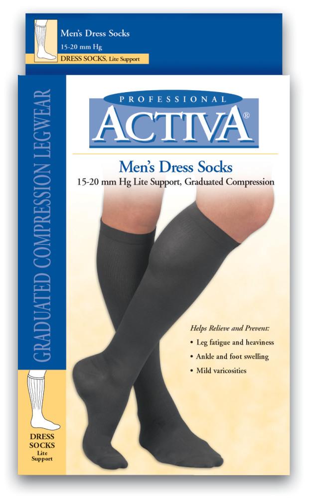 Activa Men's Patterned Casual Socks 15-20 mm Hg Lite Support MODEL: H24