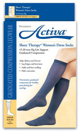 Activa Sheer Therapy Women's Patterned Dress Socks Lite Support MODEL: H27 Small Diamond Pattern
