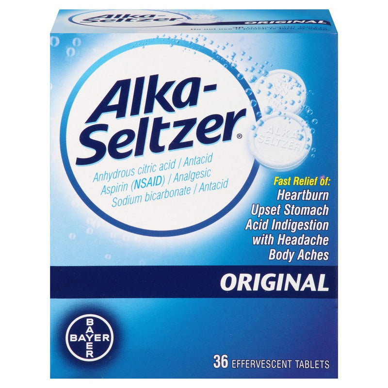 Alka-Seltzer Original 36 Effervescent Tablets.