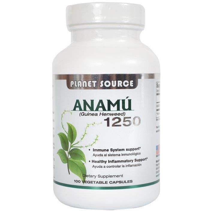 Planet Source Anamu 1250 mg Vegetable Capsules