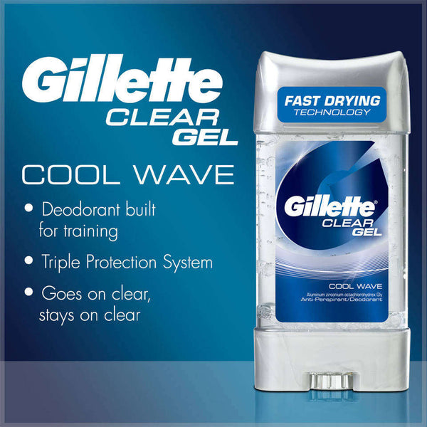 Gillette Endurance Clear Gel Cool Wave Deodorant 4Oz