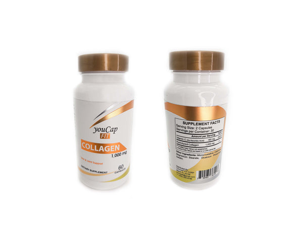 Capas de ajuste de colágeno 500 mg 60 cápsulas