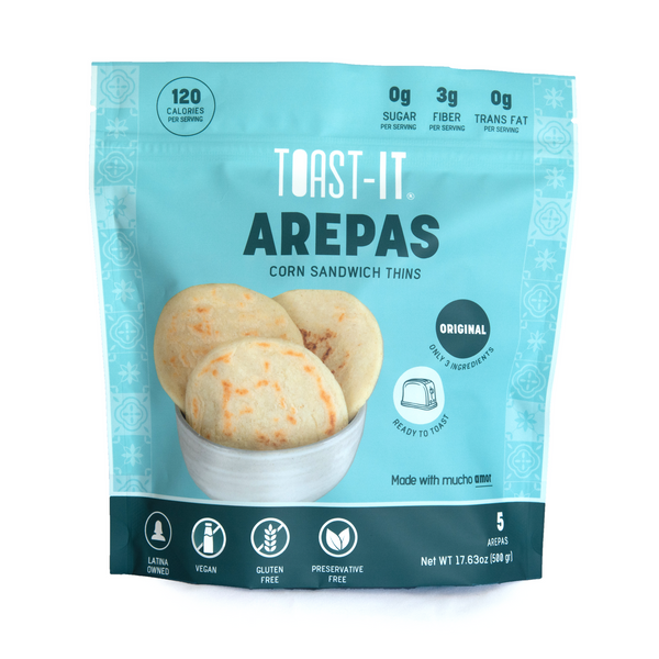 Toast-It Original Corn Arepas 5 (Precooked & Frozen)