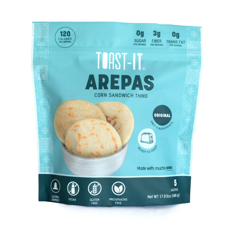 Toast-It Original Corn Arepas 5 (precocido y congelado)