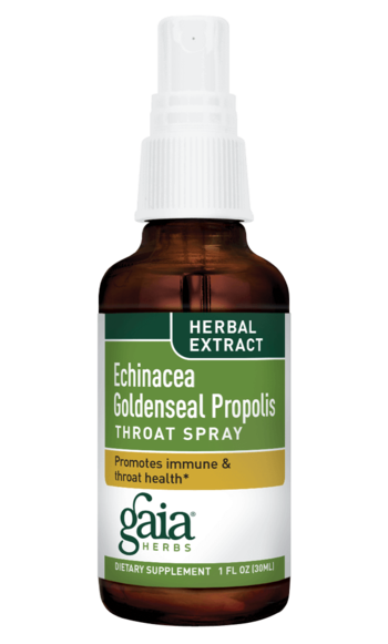 Gaia Herbs Echinacea Goldenseal Propolis Throat Spray 1 Fl Oz