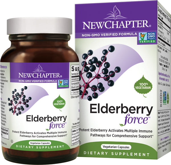 New Chapter Elderberry Force Supplement 30 Vegetable Capsules