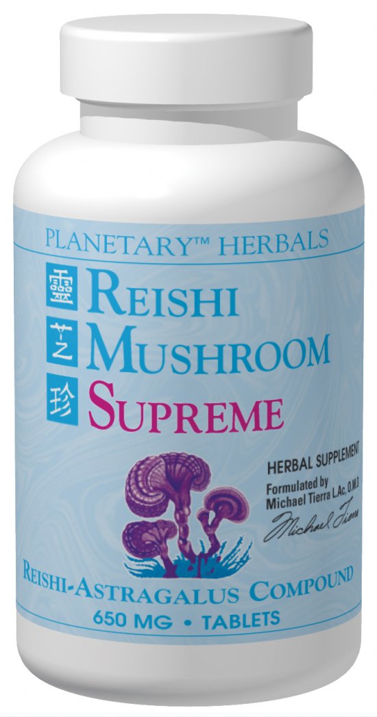 Planetary Herbals Reishi Mushroom 650 mg Tablets