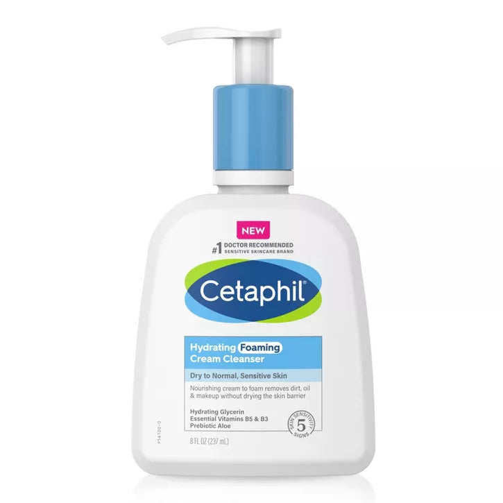 Cetaphil Hydrating Foaming Cream Cleanser 8oz