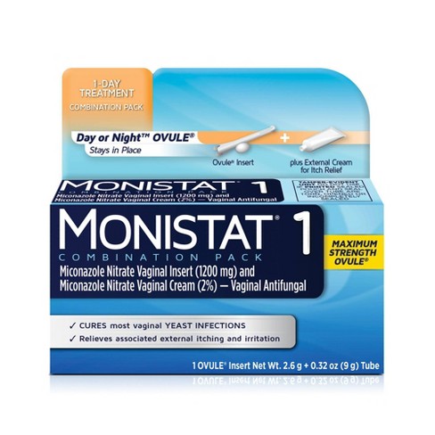 Monistat 1-Day Ovule Yeast Infection Treatment + Itch Cream