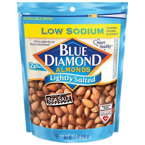 Blue Diamond Almonds Low Sodium Lightly Salted, 12 Oz