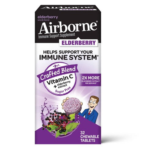 Airborne Elderberry Extract + Vitamin C 200mg