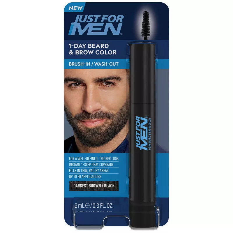 Solo para hombres 1 día barba marrón oscuro 9 ml