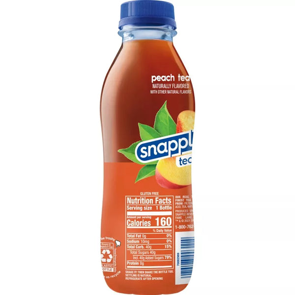 Té de durazno de snapple 16oz