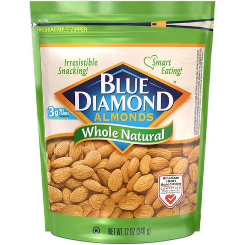 Blue Diamond Almonds Whole Natural, 12 Oz