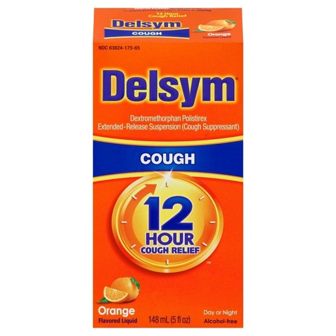 Delsym adulto de 12 horas de alivio de la tos, naranja, 5 oz