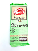 Nestle Savoy Postres 40% Cocoa Chocolate 200 gr Bar