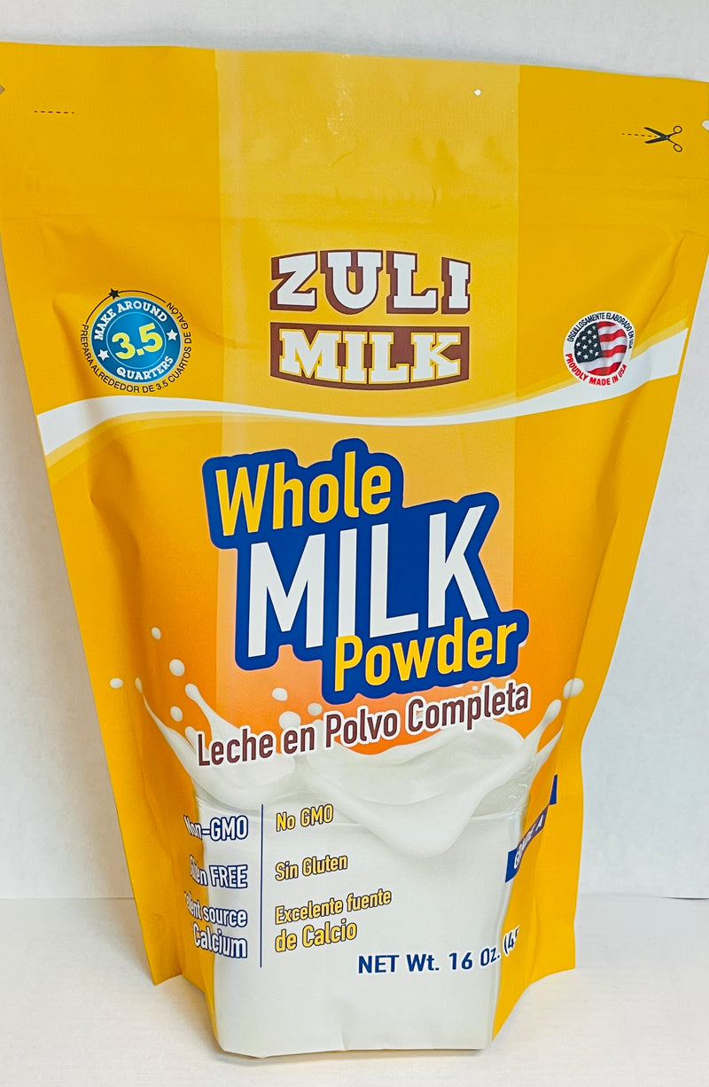 Zuli Milk. Whole Milk Powder 16 0z