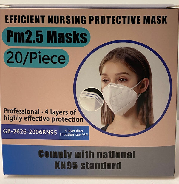 Professional KN95 masks Box of 24 Ears hanging