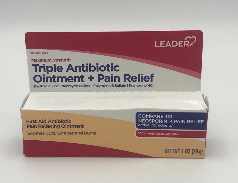 Leader Triple Antibiotic + Pain Relief Tube, 1 oz
