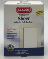 Leader Antibacterial Sheer Adhesive Bandages