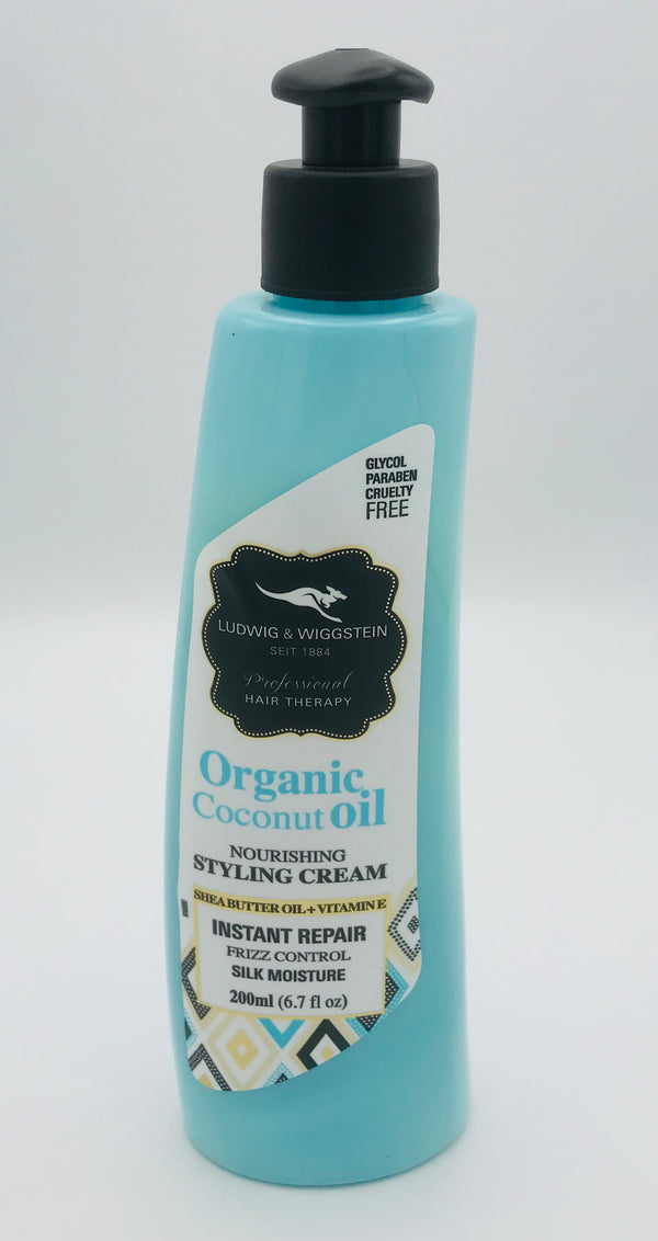 Ludwig & Wiggstein Organic Coconut Oil Nourishing Styling Cream. 6.7 oz