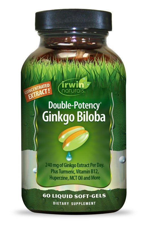 Irwin Naturals Double Potency Ginkgo Biloba 60 Softgels