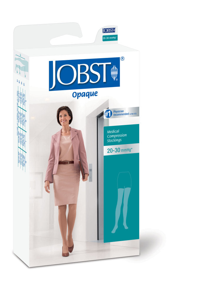 JOBST Opaque Stockings with Sensitive Band Thigh Closed Toe