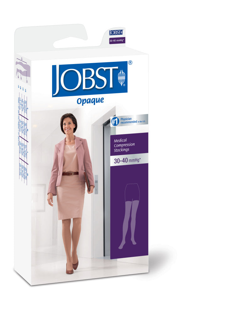 JOBST Opaque Stockings Thigh Closed Toe Dot Petite