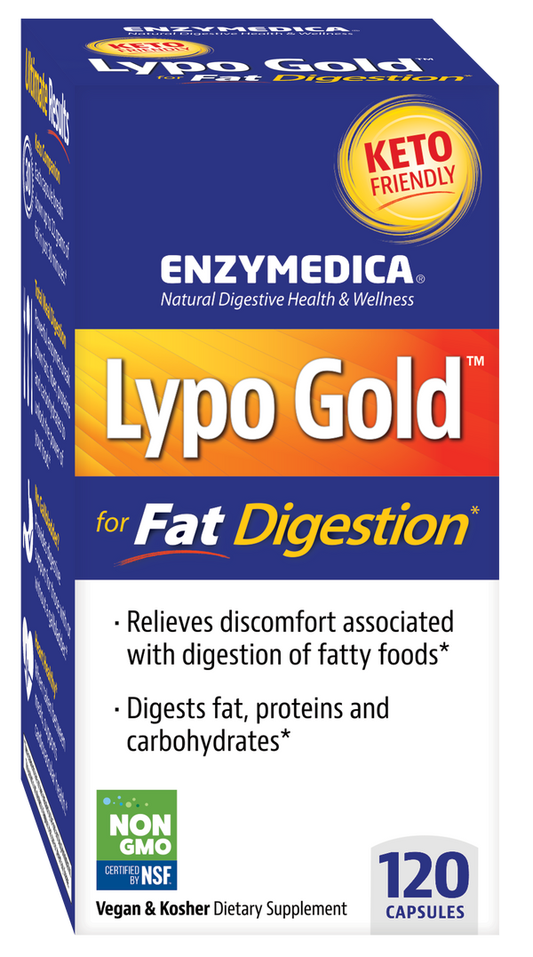 Enzymedica Lypo Gold Fat Digestion 120 Vegetable Capsules