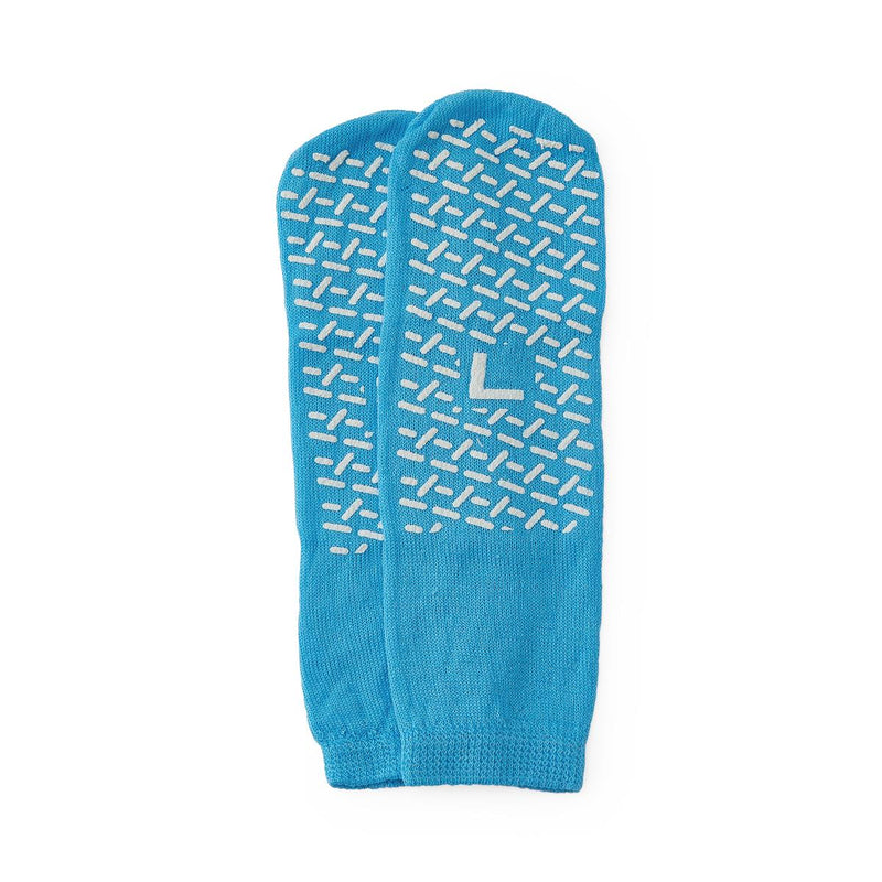 Medline Single-Tread Patient Slippers, Blue, Size L