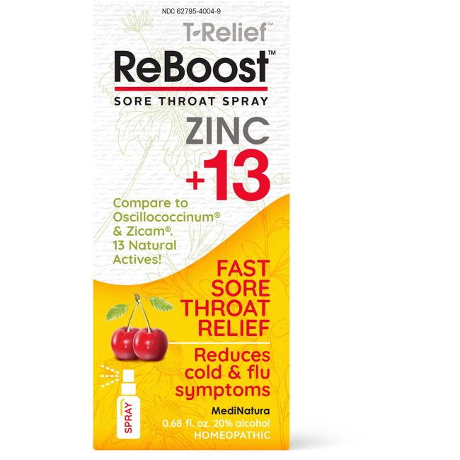 T-Relief ReBoost Zinc +13 Sore Throat Spray - Cherry