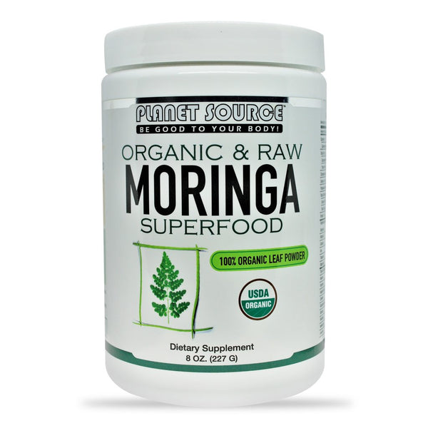 Planet Source Moringa Leaf Powder Organic & Raw Superfood