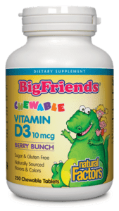 Natural Factors BigFriends Chewable Vitamin D 400 IU