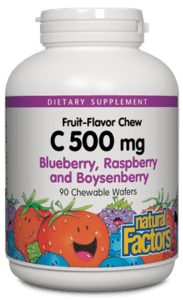 Natural Factors Vitamin C 500 mg Berry Chewables