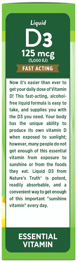 Nature's Truth Vitamina D Líquido 5000 IU 2oz