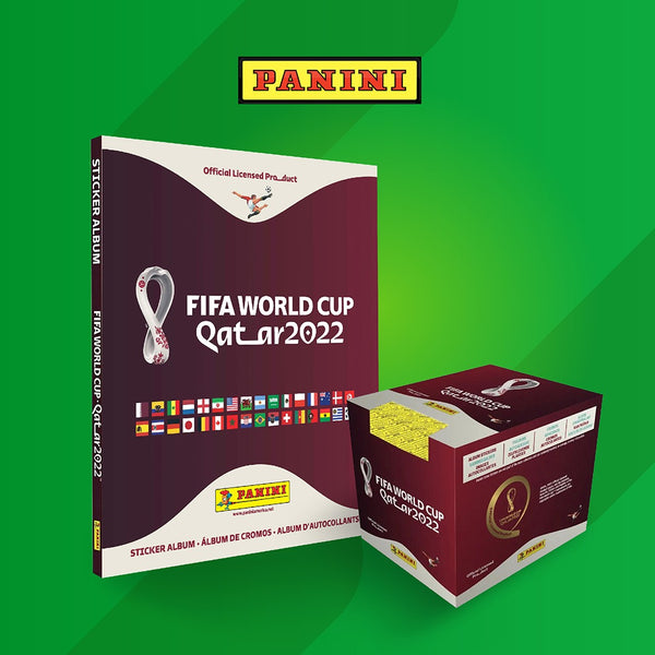 Panini World Cup Qatar 2022 Sticker Box (50 STICKER PACKS 250 STICKERS)