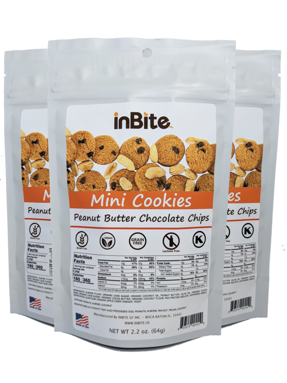 Inbite Mini Cookies Peanut Butter Cholate Chips