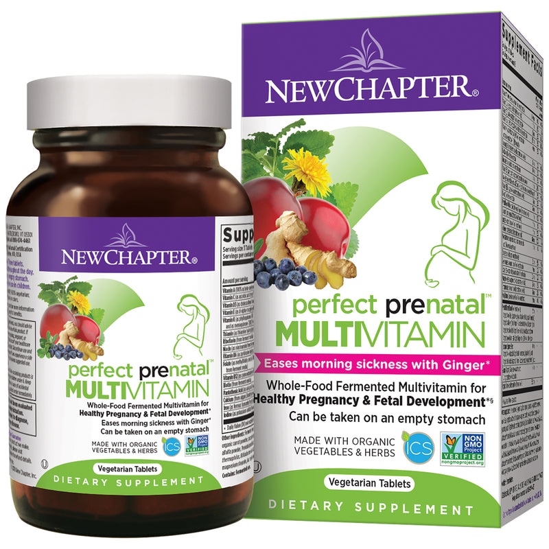 New Chapter Perfect Prenatal Multivitamin Prenatal Vitamin for Mom & Baby 48 Vegetable Capsules