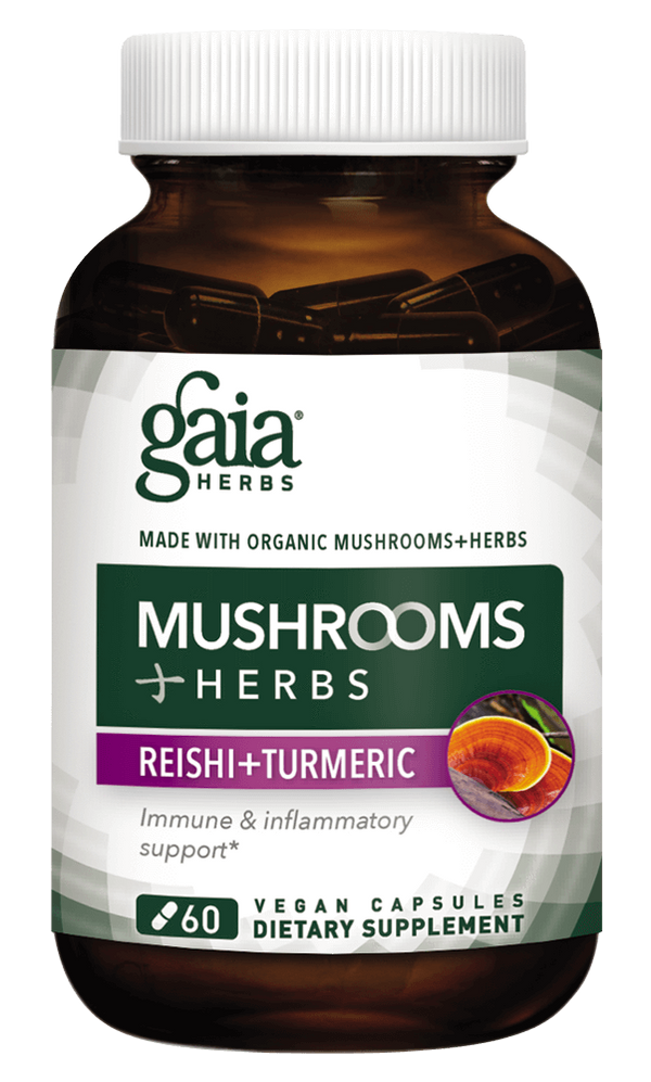 Gaia Herbs Mushrooms+Herbs Reishi+Turmeric