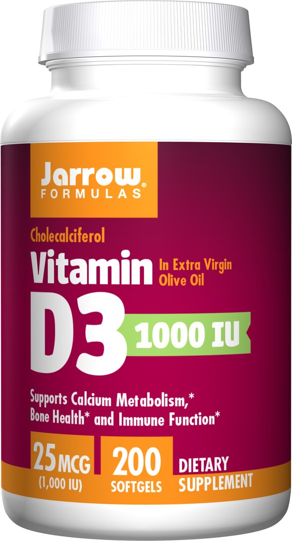 Jarrow Formulas Vitamin D3 1000IU Softgels
