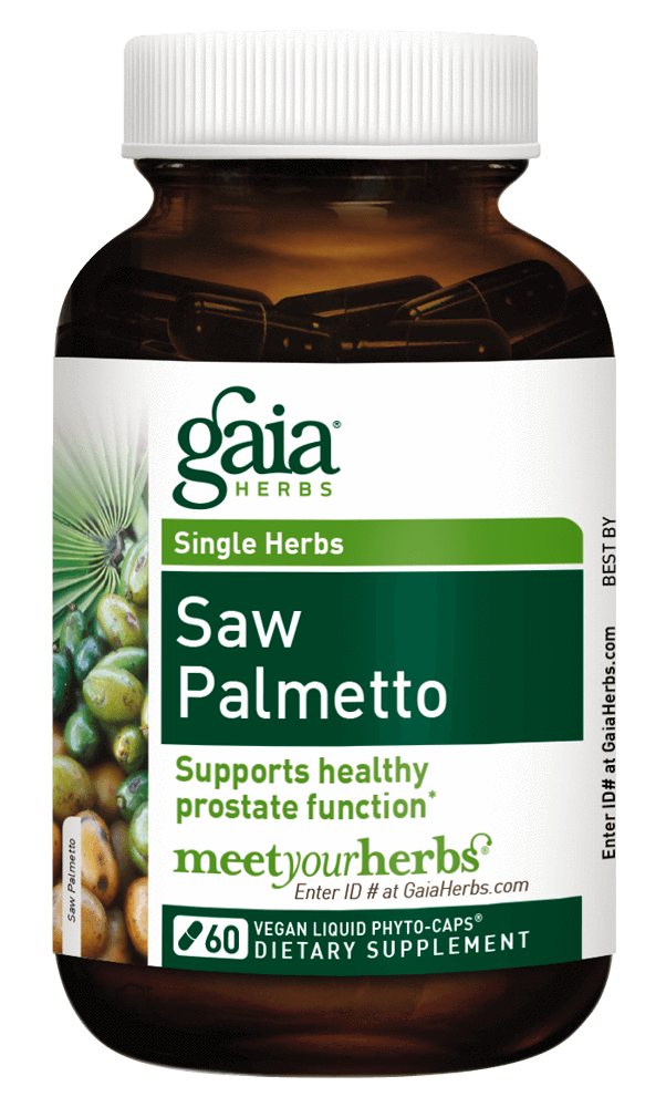 Gaia Herbs Saw Palmetto 60 Vegan Capsules