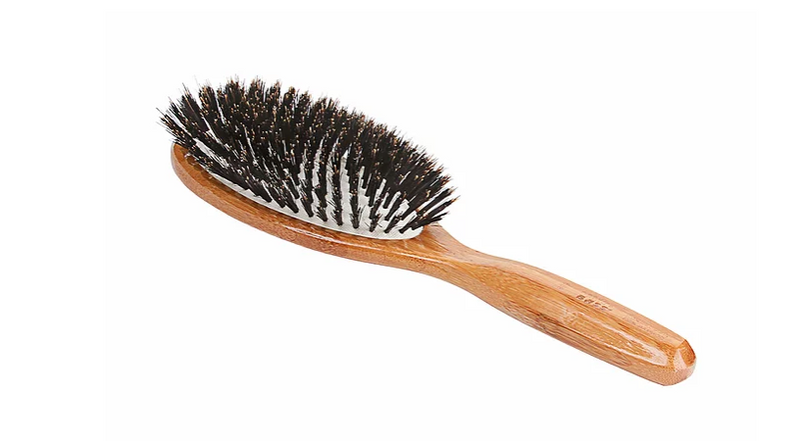 Bass 899 Dark Bamboo Large Oval Hairbrush with Firm Natural Bristles