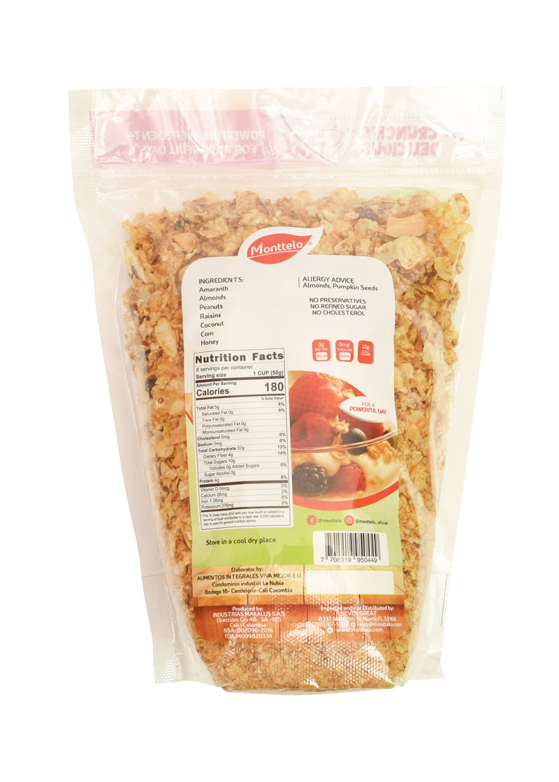 Montello granola frutas dulces 14.11 oz