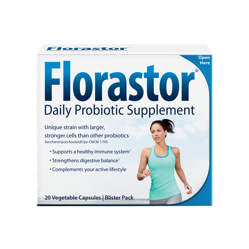 Biocodex Florastor Daily Probiotic Supplement 250 mg 50 Vegetable Capsules
