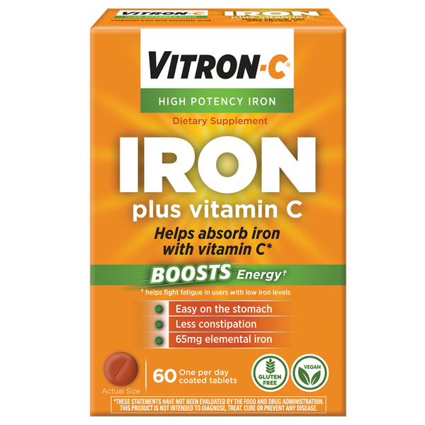 Vitron C High Potency Iron Vitamin C Tablets