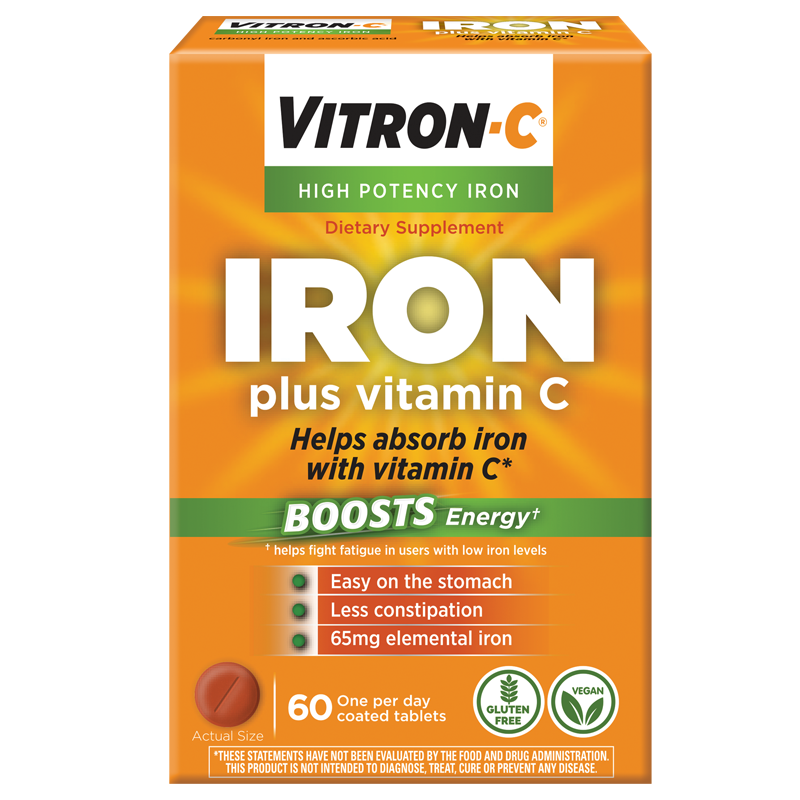 Vitron C Tabletas de vitamina C de hierro de alta potencia